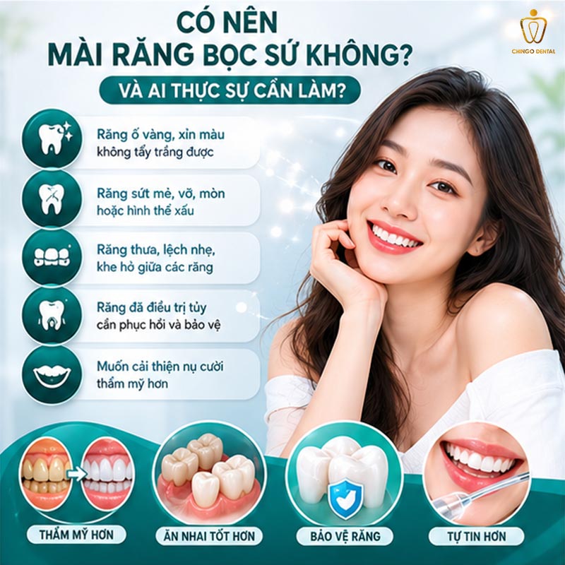 mài răng bọc sứ có ảnh hưởng gì không
