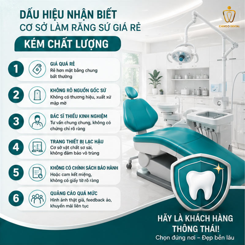Làm Răng Sứ Giá Rẻ: Vì Sao Không Nên Thực Hiện? 4 dấu hiệu nhận biết làm răng sứ giá rẻ