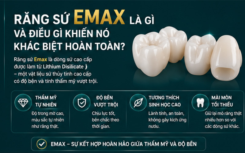 Răng Sứ Emax Là Gì? Giá Bao Nhiêu, Có Mấy Loại & Có Tốt Không — Giải Đáp Toàn Diện 1 răng sứ Emax là gì