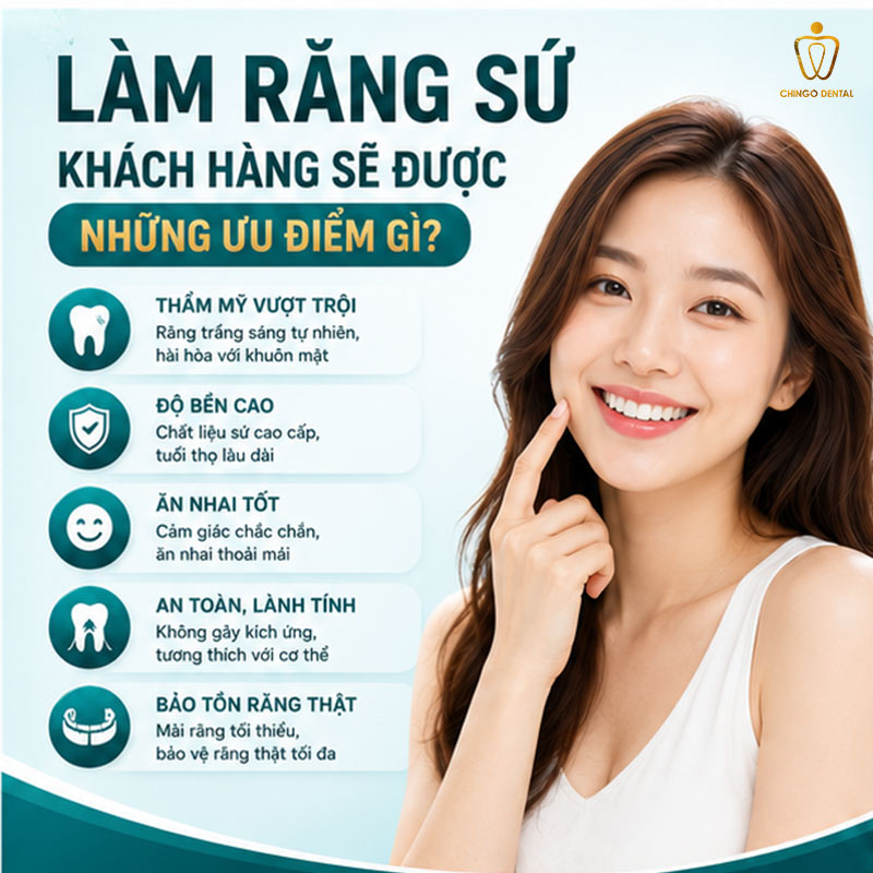 Làm Răng Sứ Giá Rẻ: Vì Sao Không Nên Thực Hiện? 1 Ưu điểm làm răng sứ