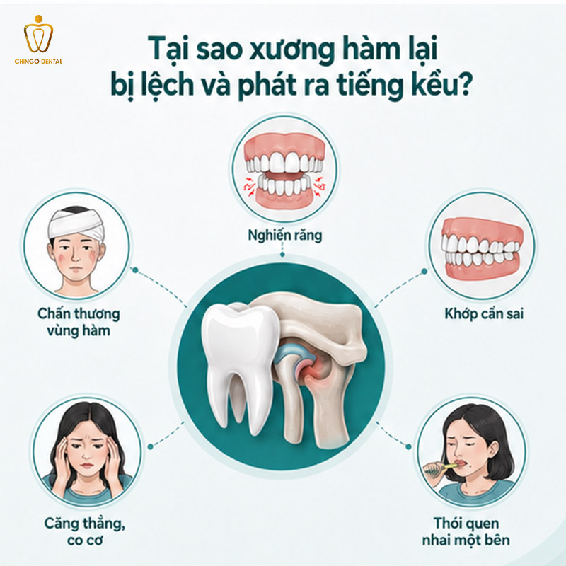 Xương Hàm Bị Lệch Và Có Tiếng Kêu: Nguyên Nhân, Dấu Hiệu Và Cách Điều Trị Hiệu Quả 3 xương hàm kêu khi há miệng