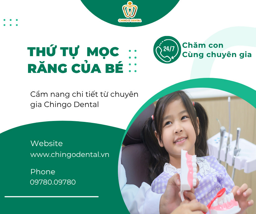 thứ tự mọc răng của bé