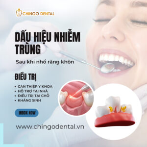 dấu hiệu nhiễm trùng sau khi nhổ răng khôn