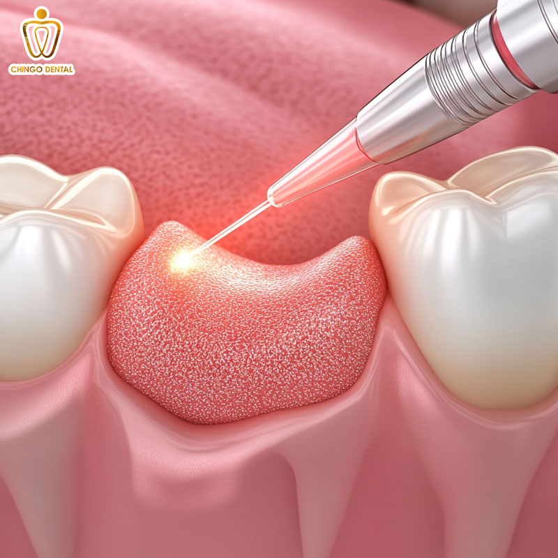 màng trắng sau khi nhổ răng