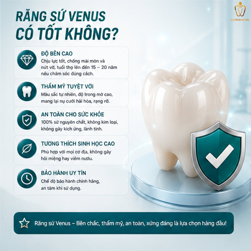 Răng Sứ Venus Là Gì? Giá, Phân Loại Và Có Tốt Không - Giải Đáp Toàn Diện Từ Chingo Dental 2 răng sứ venus có tốt không