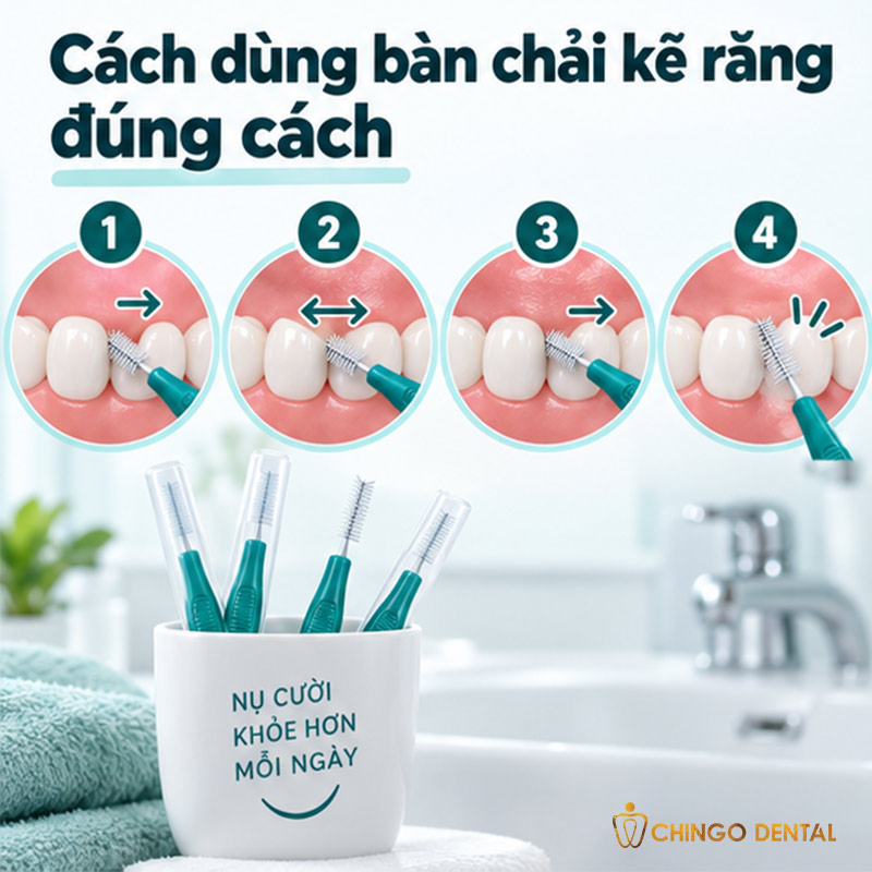 Bàn Chải Kẽ Răng Là Gì? Cách Dùng Đúng Và Lưu Ý Quan Trọng Cho Người Niềng 4 bàn chải kẽ răng dùng mấy lần