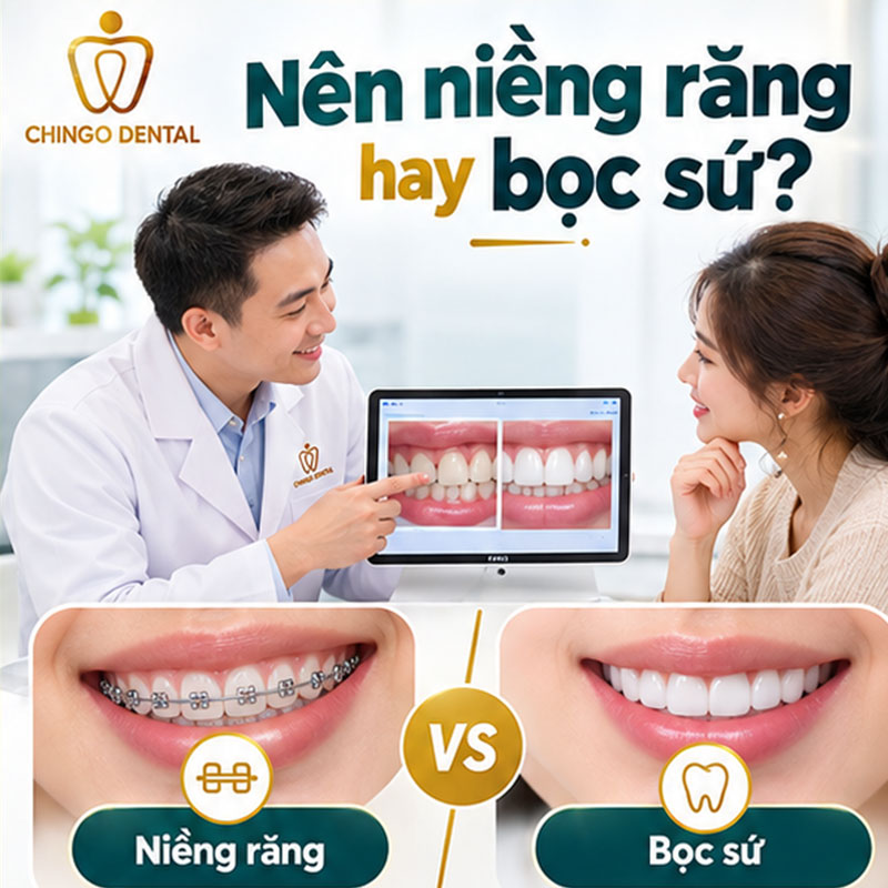 Răng Sứ Có Niềng Được Không? Giải Đáp Từ Chuyên Gia 4 bọc răng sứ có niềng răng được không