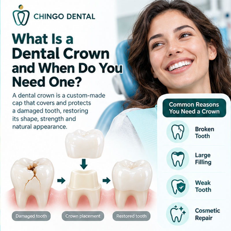 Porcelain Crowns: The Complete Patient Guide (Types, Materials & What to Expect) 1 dental crown